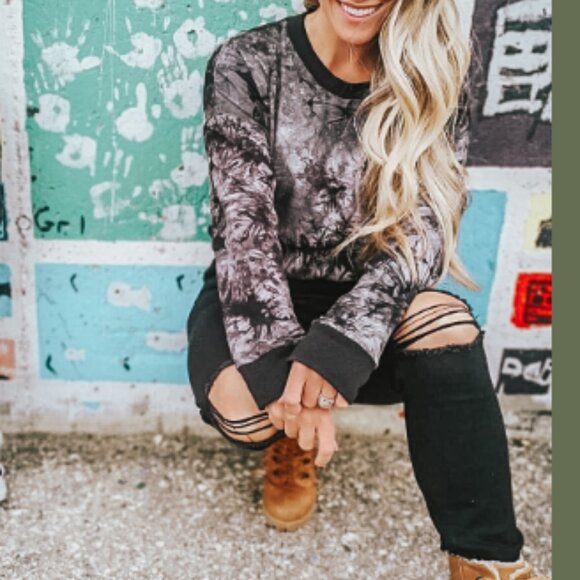 Bamboo Tie Dye comfy long sleeve Women's sz M/L - Picture 5 of 5